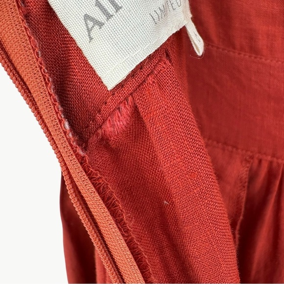All That Remains Lucia Linen Maxi Dress | Artisan Limited Edition | Sz 6 | Red - Picture 9 of 12
